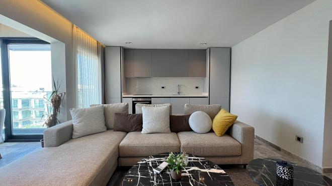 Квартира 1+1 с видом на море в Бодрум