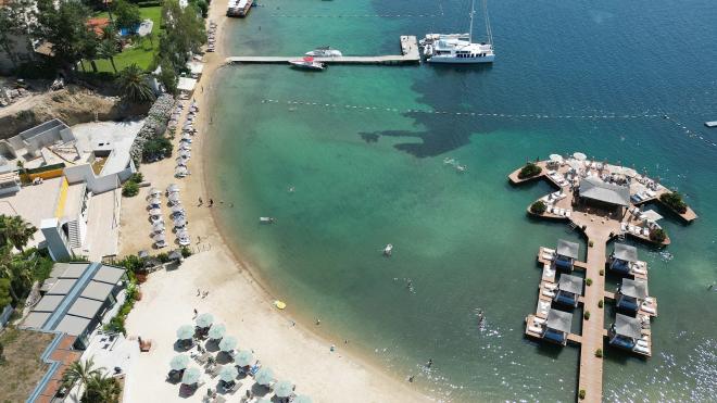 Квартира 1+1 с видом на море в Бодрум