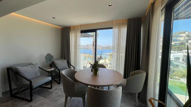 Квартира 1+1 с видом на море в Бодрум