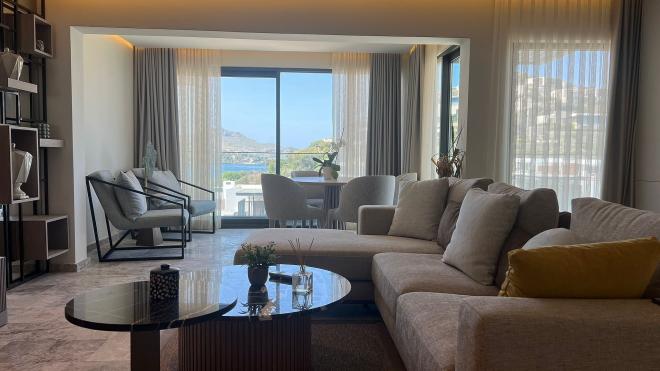 Квартира 1+1 с видом на море в Бодрум