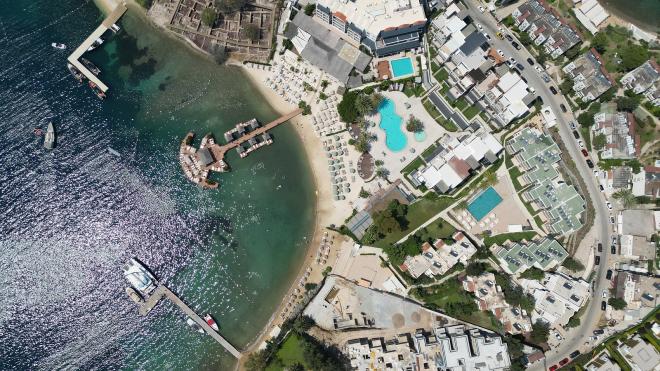 Квартира 1+1 с видом на море в Бодрум