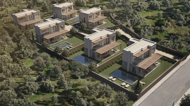 Вилла 3+1 с видом на море в Бодрум