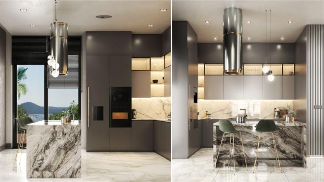 Вилла 5+1 с видом на море в Бодрум