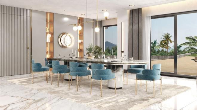 Вилла 5+1 с видом на море в Бодрум