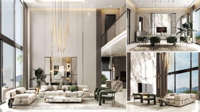 Вилла 5+1 с видом на море в Бодрум