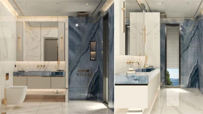 Вилла 4+1 с видом на море в Бодрум