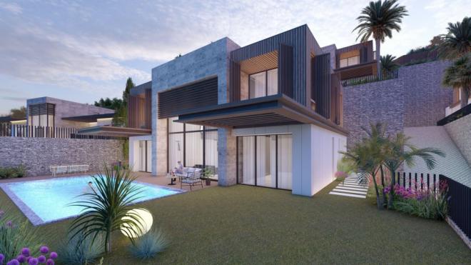 Вилла 4+1 с видом на море в Бодрум