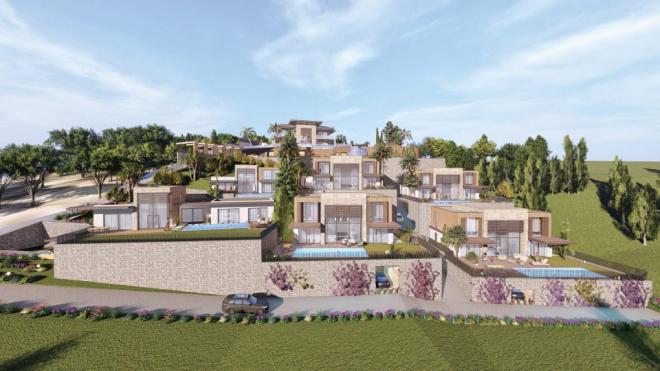 Вилла 7+2 с видом на море в Бодрум