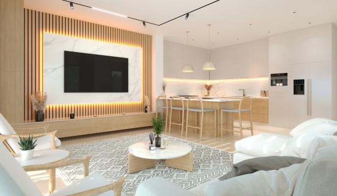 Квартира 3+1 с видом на море в Бодрум