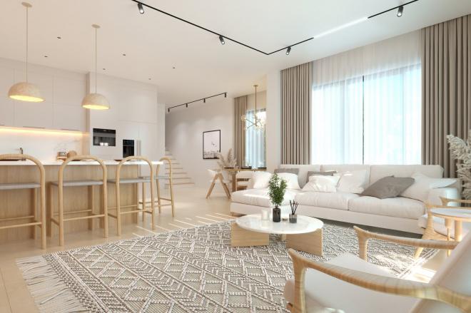 Квартира 3+1 с видом на море в Бодрум