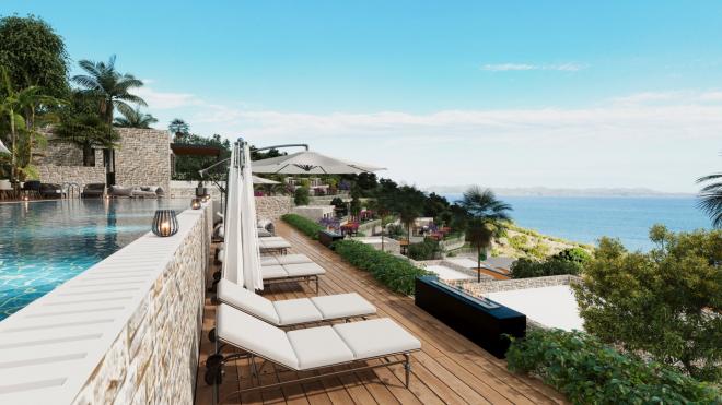 Квартира 3+1 с видом на море в Бодрум