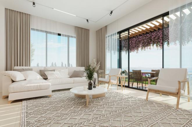 Квартира 3+1 с видом на море в Бодрум