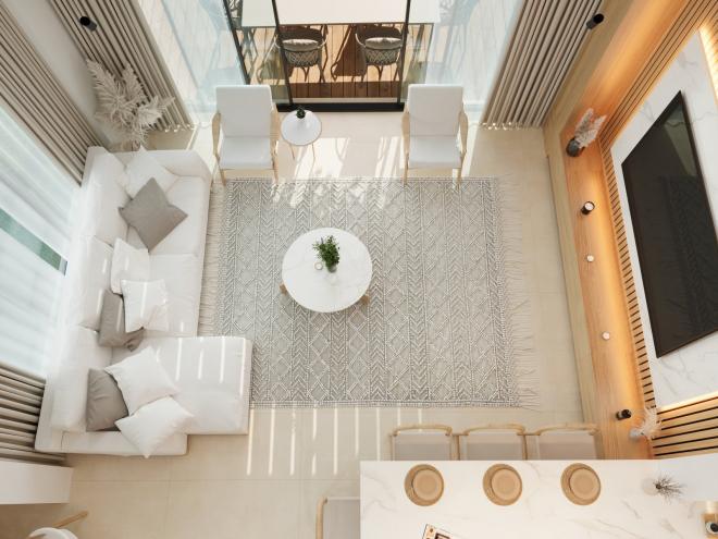 Квартира 3+1 с видом на море в Бодрум