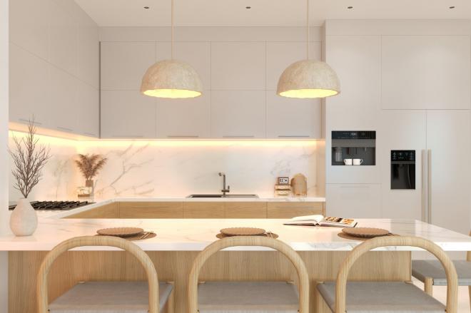 Квартира 3+1 с видом на море в Бодрум