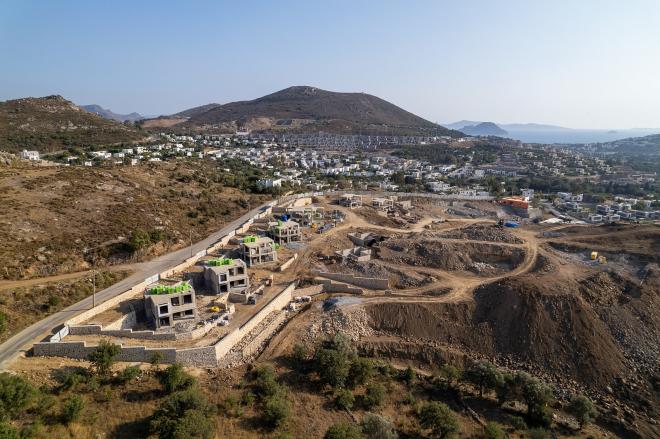 Вилла 5+1 с видом на море в Бодрум