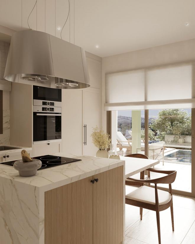 Вилла 5+1 с видом на море в Бодрум