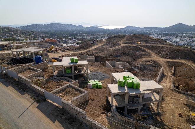 Вилла 5+1 с видом на море в Бодрум