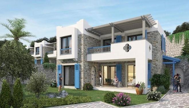 Квартира 2+1 с видом на море в Бодрум