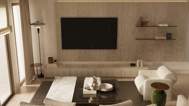 Квартира 3+1 с видом на море в Бодрум