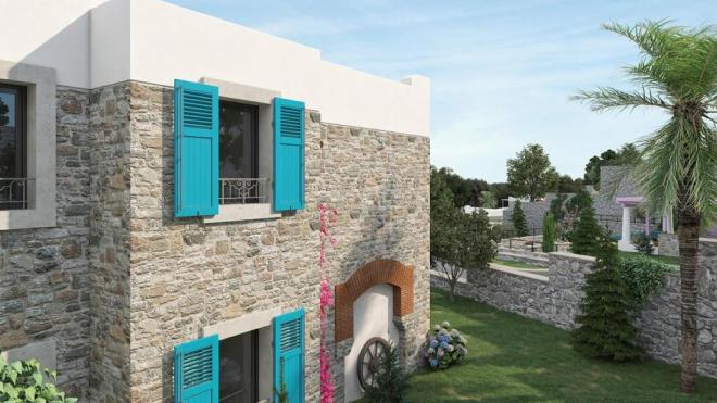 Квартира 3+1 с видом на море в Бодрум