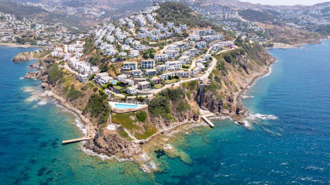 Дюплекс 3+1 с видом на море в Бодрум