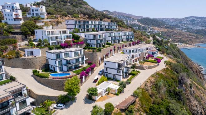 Дюплекс 3+1 с видом на море в Бодрум