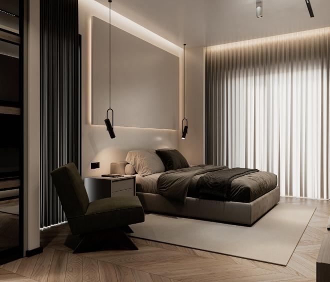 Вилла 4+1 с видом на море в Бодрум