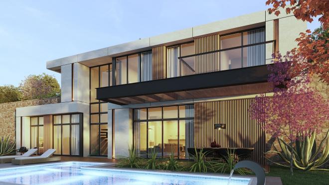 Вилла 4+1 с видом на море в Бодрум