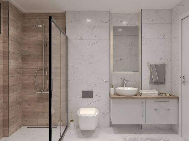 Квартира 2+1 с видом на море в Бодрум