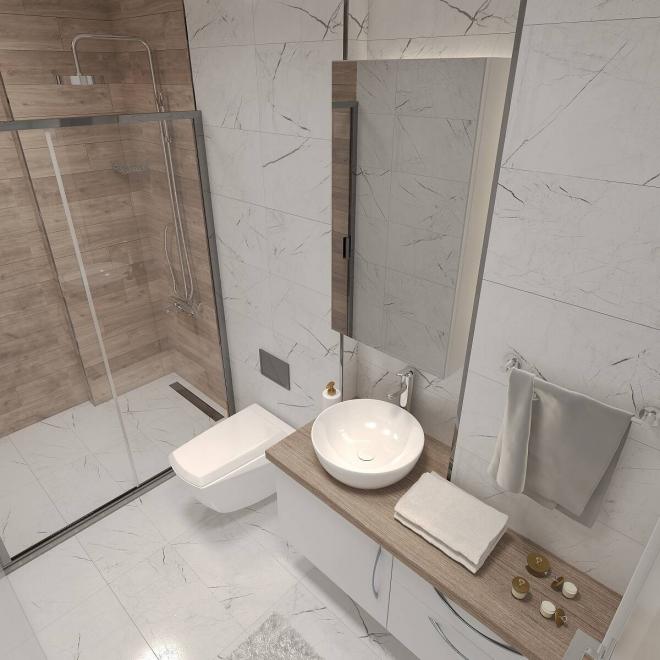 Квартира 2+1 с видом на море в Бодрум