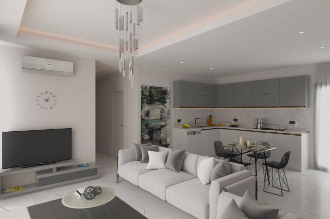 Квартира 2+1 с видом на море в Бодрум