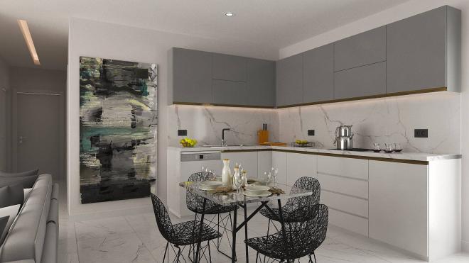 Квартира 2+1 с видом на море в Бодрум