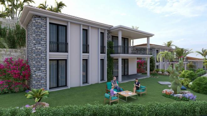 Квартира 2+1 с видом на море в Бодрум