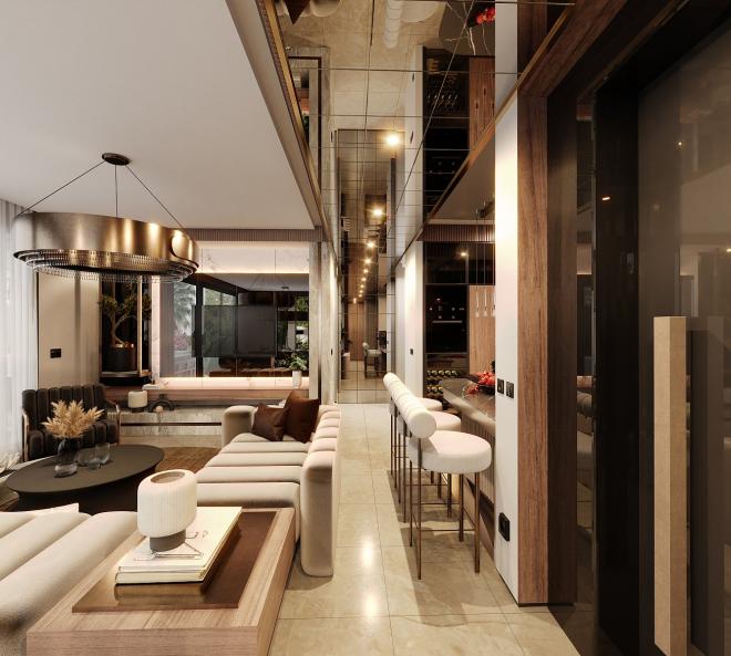 Вилла 3+1 с видом на море в Бодрум