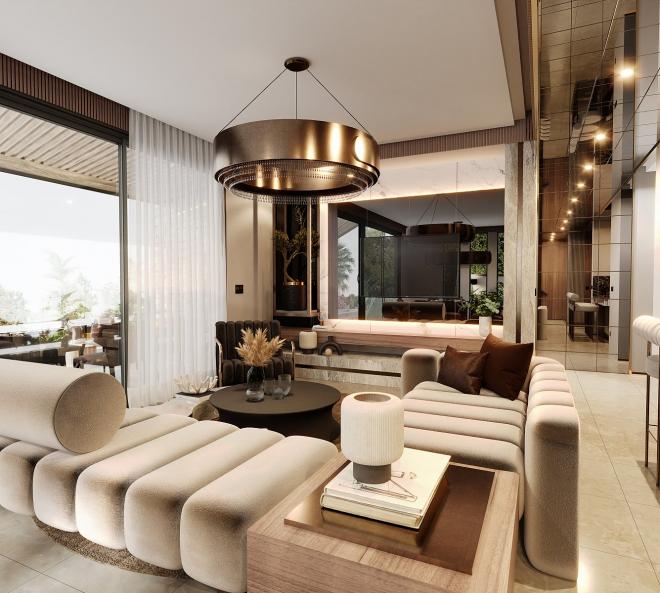 Вилла 3+1 с видом на море в Бодрум