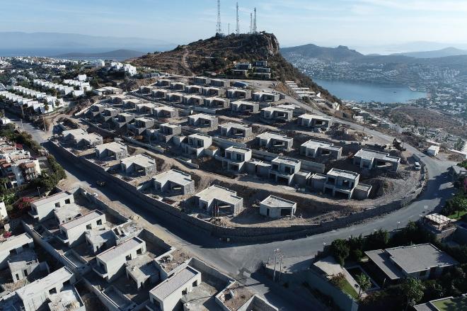 Вилла 3+1 с видом на море в Бодрум