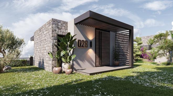 Вилла 3+1 с видом на море в Бодрум