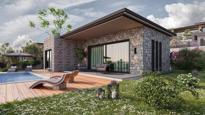 Вилла 3+1 с видом на море в Бодрум