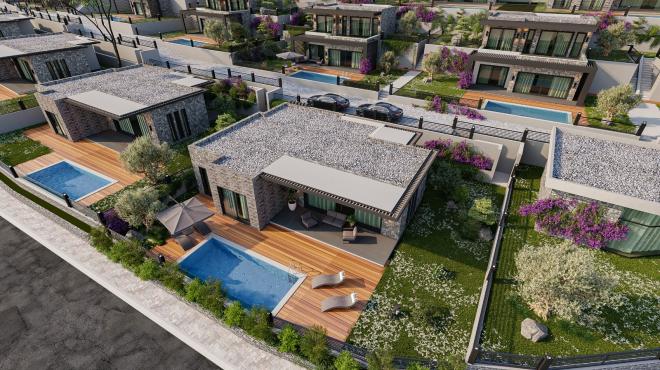 Вилла 3+1 с видом на море в Бодрум