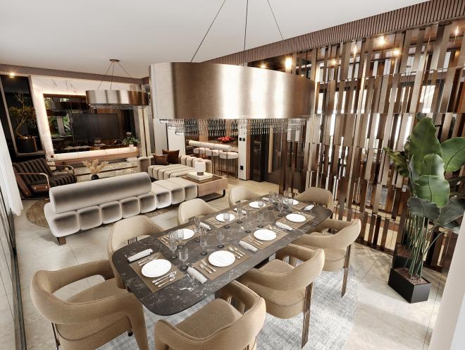 Вилла 3+1 с видом на море в Бодрум