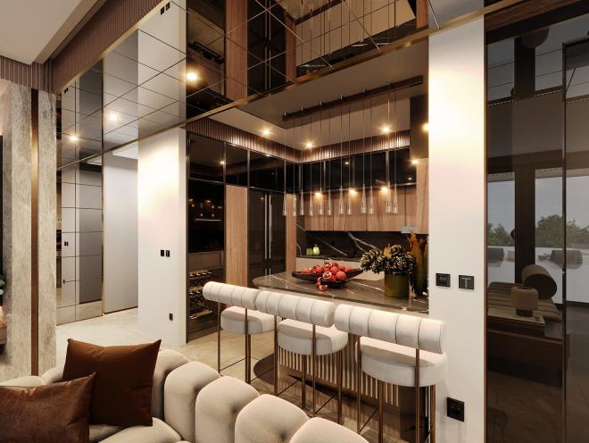 Вилла 3+1 с видом на море в Бодрум