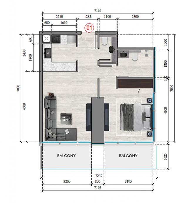 Дюплекс 3+1 в Дубай