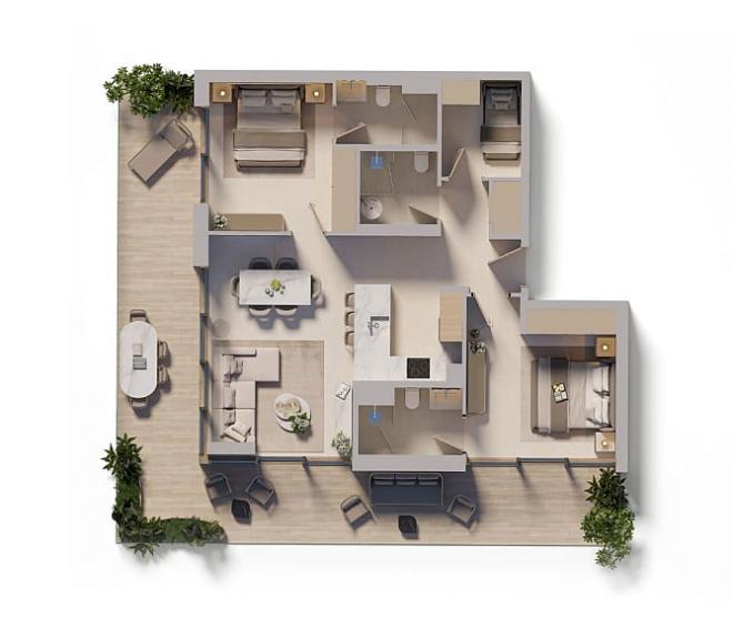 Квартира 0+1 в Дубай