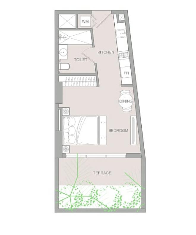 Квартира 0+1 в Дубай