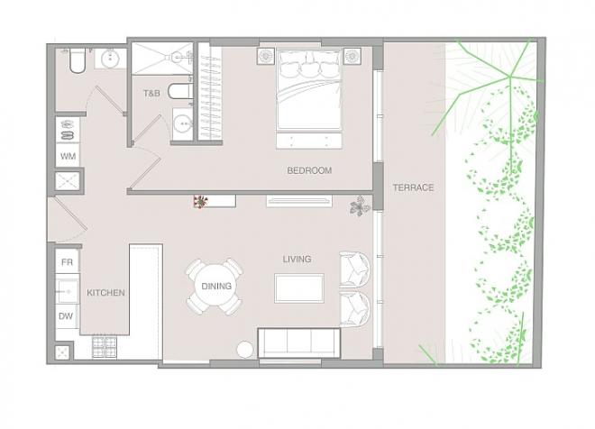 Квартира 0+1 в Дубай