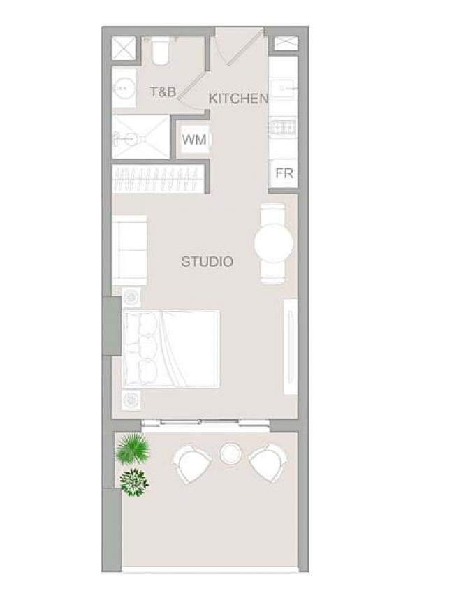 Квартира 1+1 в Дубай