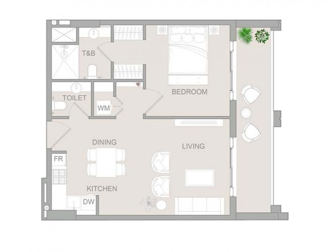 Квартира 1+1 в Дубай