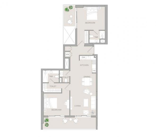 Квартира 1+1 в Дубай