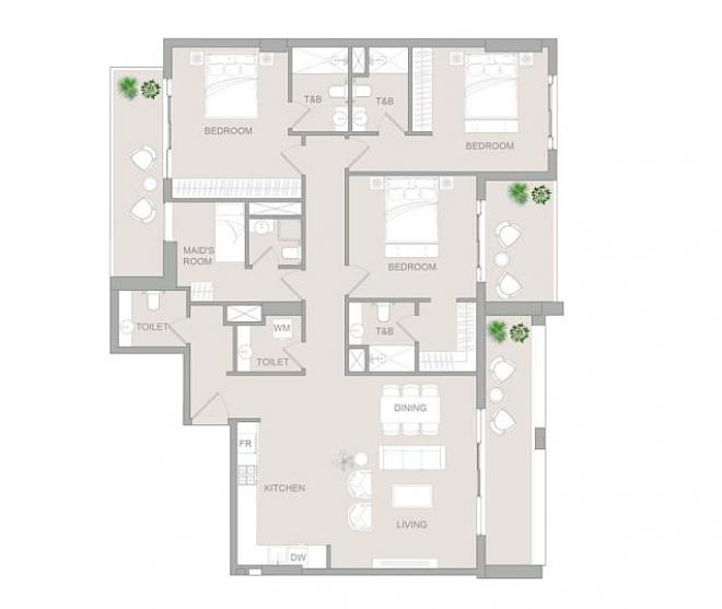 Квартира 1+1 в Дубай