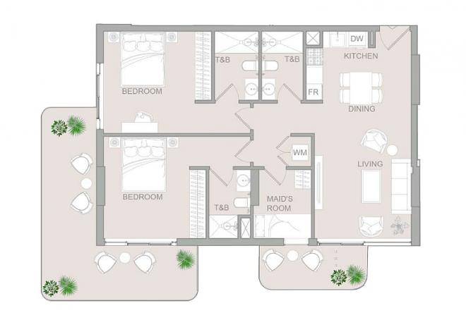 Квартира 1+1 в Дубай